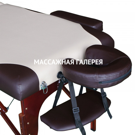 Массажный стол DFC NIRVANA Relax Pro бежевый с коричневым купить в Москве | Massage-Gallery.ru